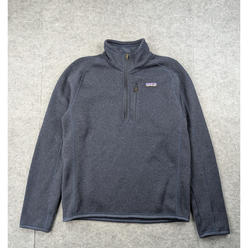Patagonia Better Sweater Mens Small Blue 1/4 Zip Pullover Fleece Outdoor Hike